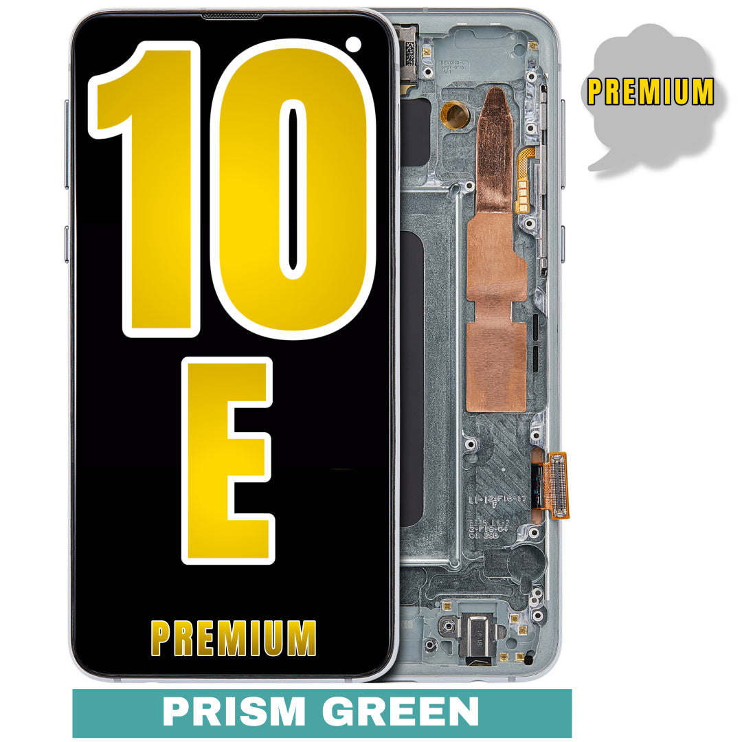 For Samsung Galaxy S10E OLED Screen Replacement With Frame (Premium) (Prism Green)