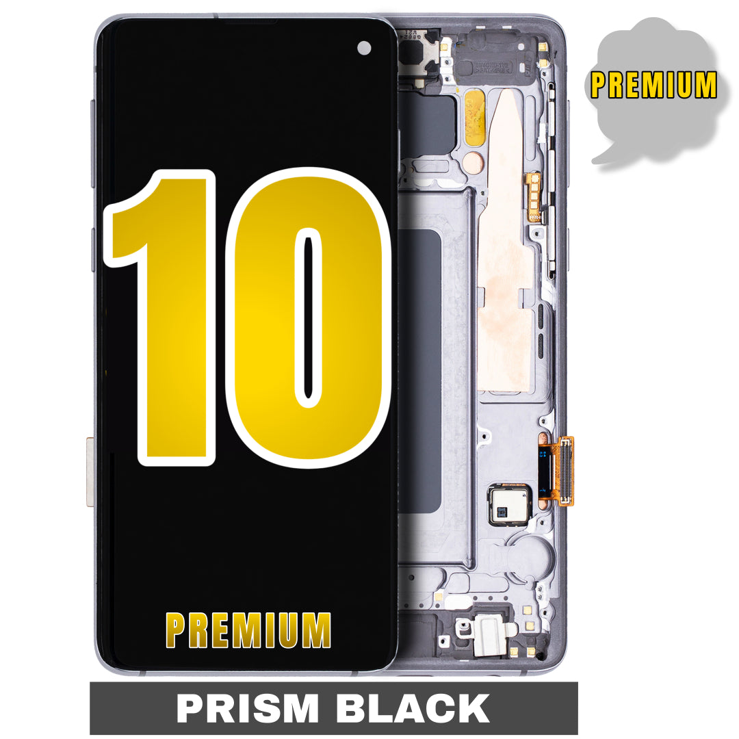 For Samsung Galaxy S10 OLED Screen Replacement With Frame / US Version (Premium) (Prism Black)