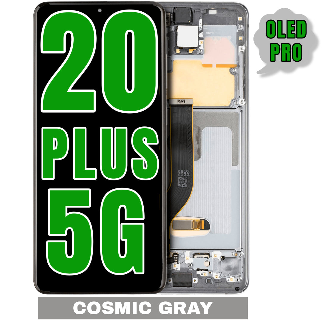 For Samsung Galaxy S20 Plus 5G OLED Screen Replacement With Frame / US Version (Oled Pro) (Cosmic Gray)