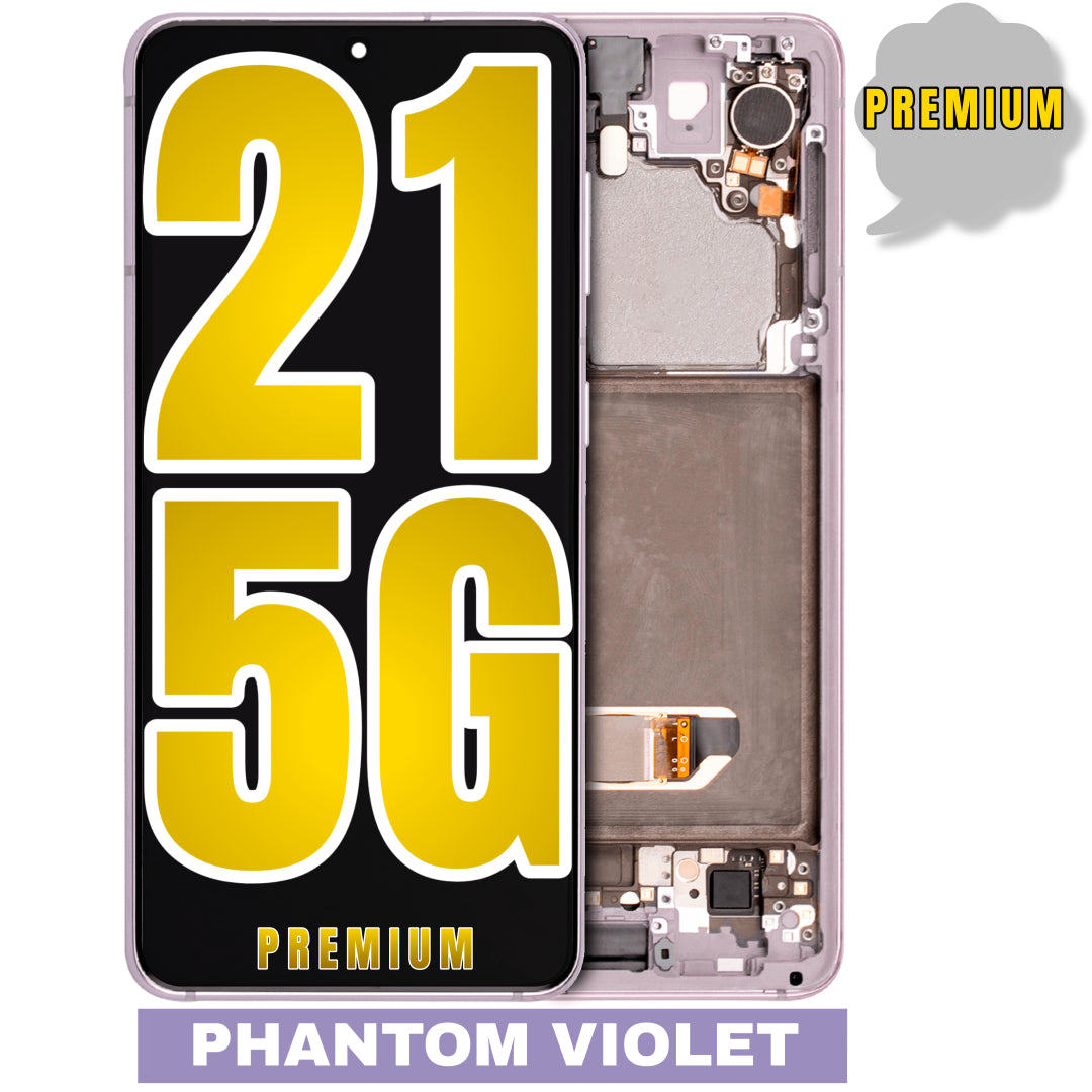 For Samsung Galaxy S21 5G OLED Screen Replacement With Frame (Premium) (Phantom Violet)