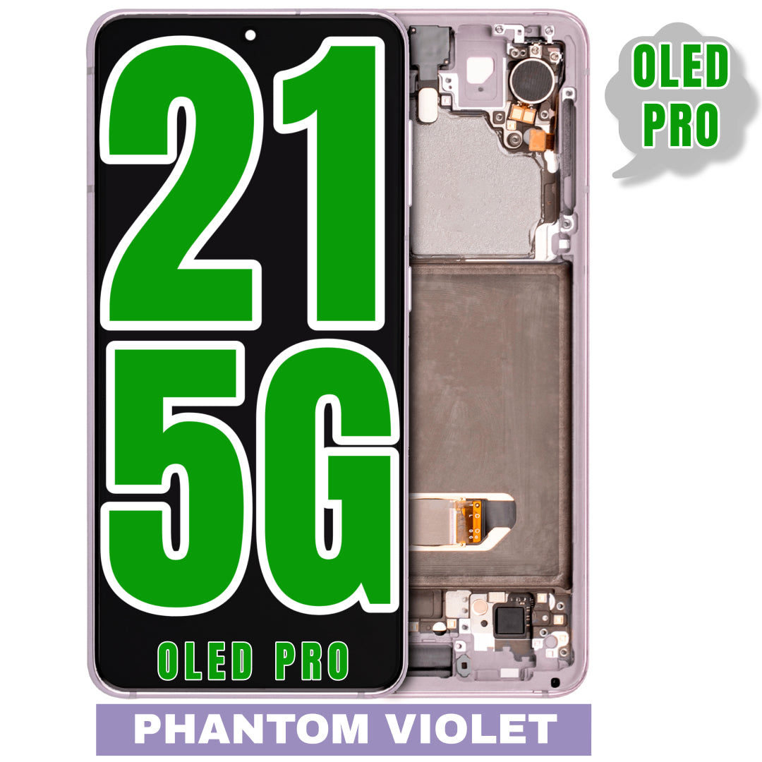For Samsung Galaxy S21 5G OLED Screen Replacement With Frame (Oled Pro) (Phantom Violet)
