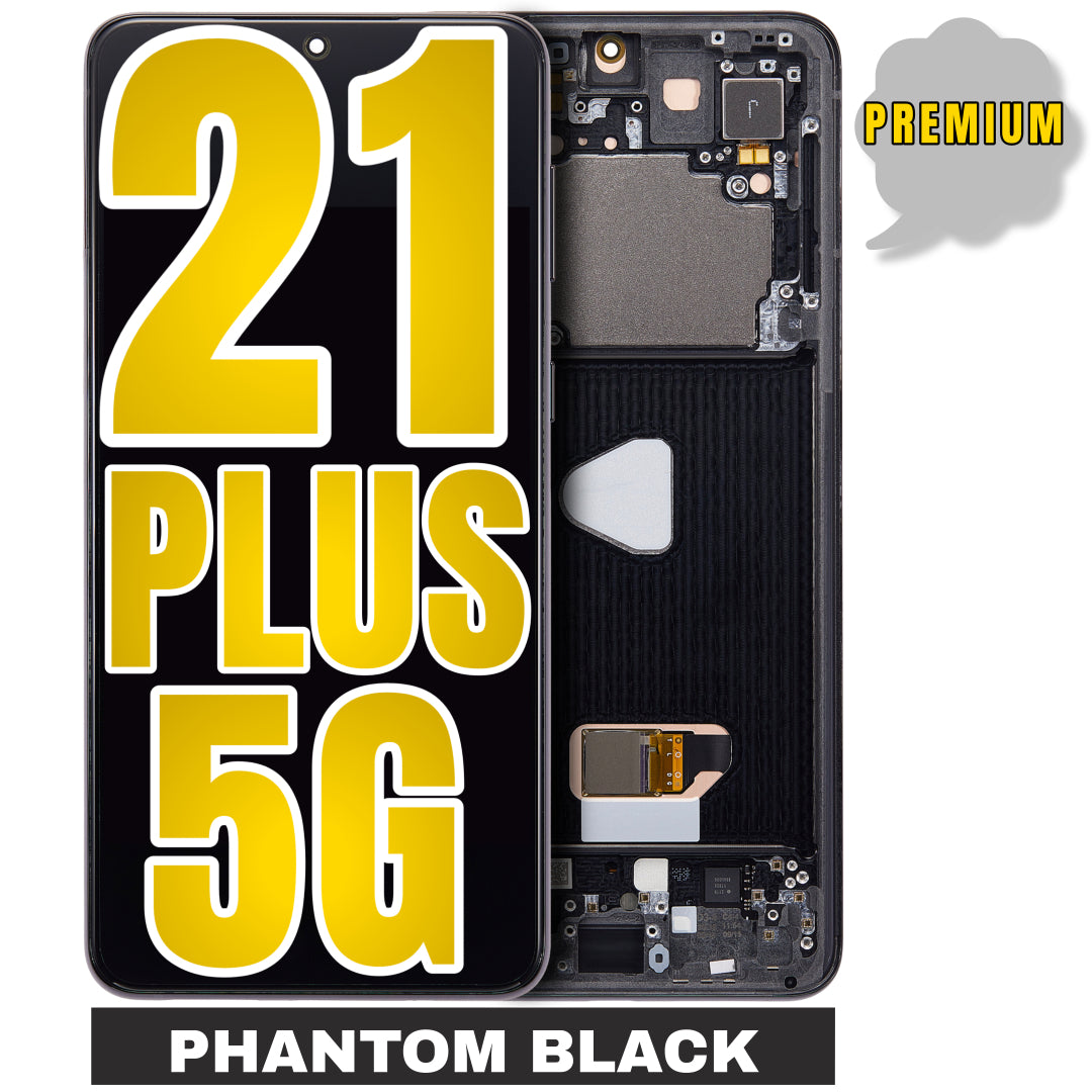 For Samsung Galaxy S21 Plus 5G OLED Screen Replacement With Frame (Premium) (Phantom Black)