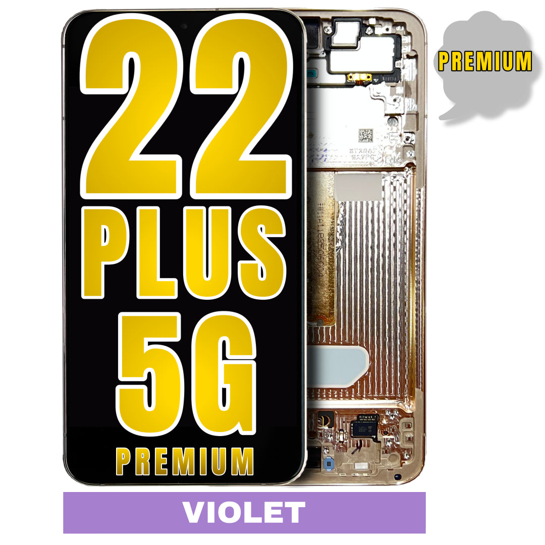 For Samsung Galaxy S22 Plus 5G OLED Screen Replacement With Frame (Premium) (Violet)