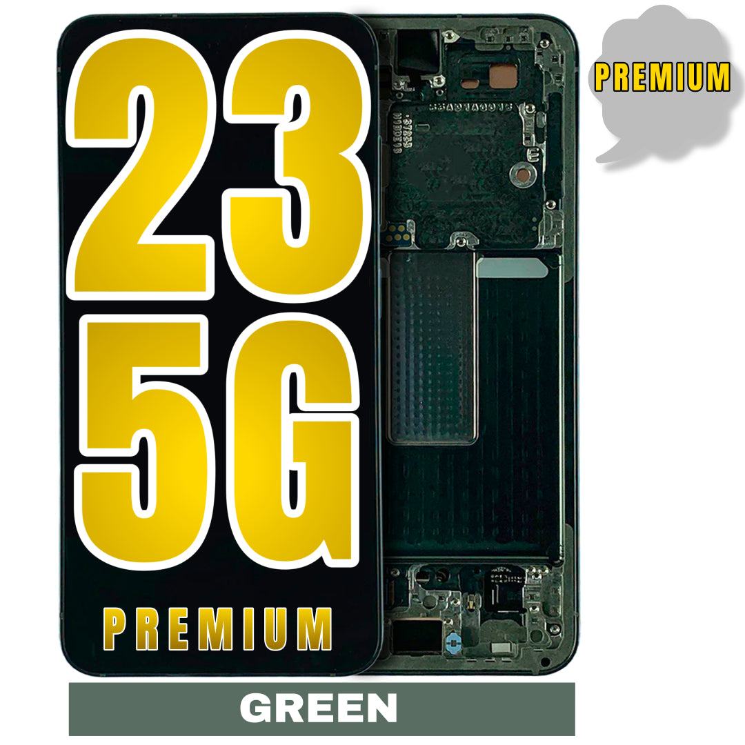 For Samsung Galaxy S23 5G OLED Screen Replacement With Frame / International Version (Premium) (Green)