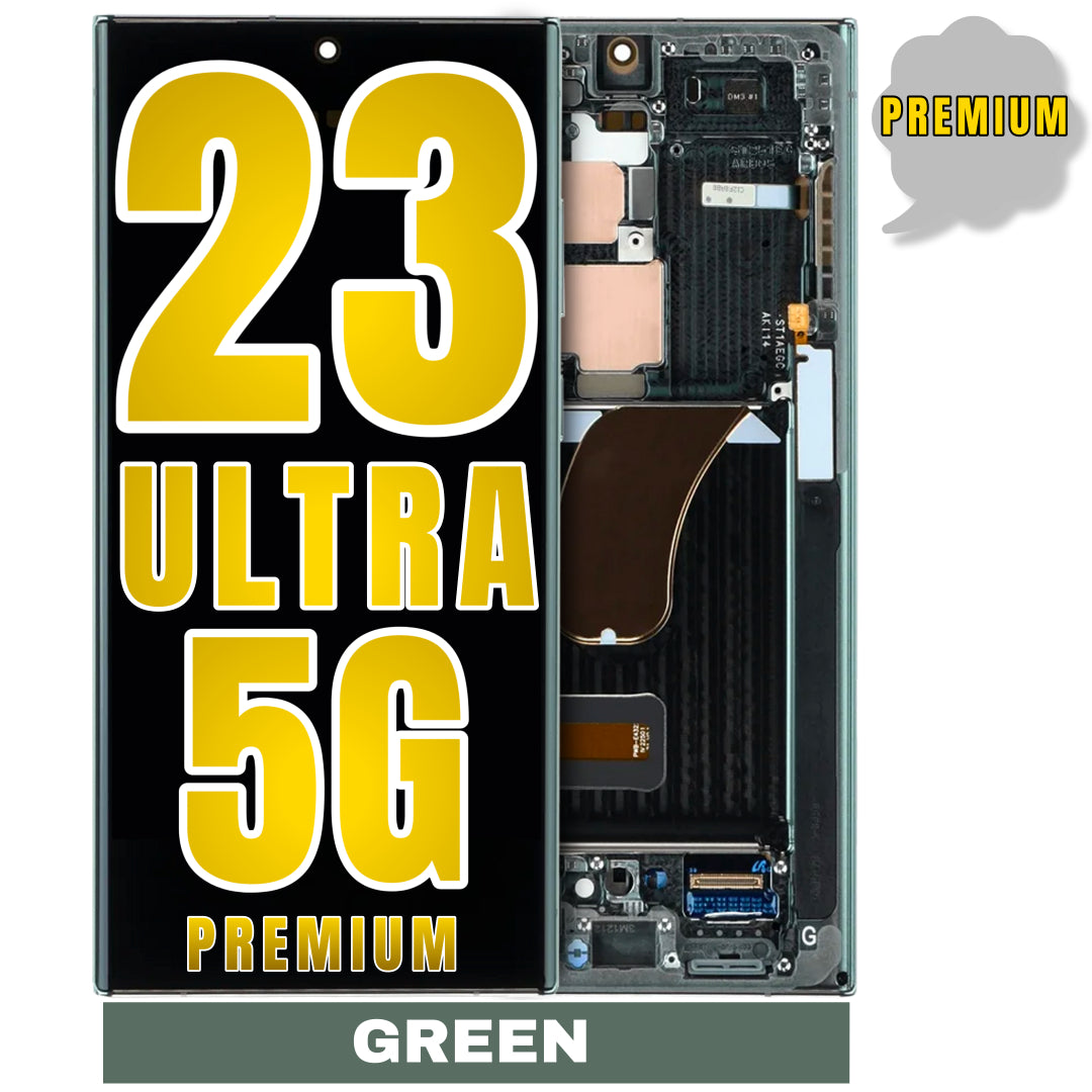 For Samsung Galaxy S23 Ultra 5G OLED Screen Replacement With Frame / US Version (Premium) (Green)