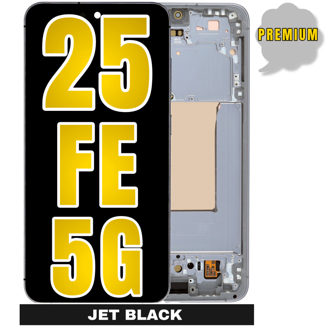 For Samsung Galaxy S25 FE 5G OLED Screen Replacement With Frame (Premium) (Jetblack)