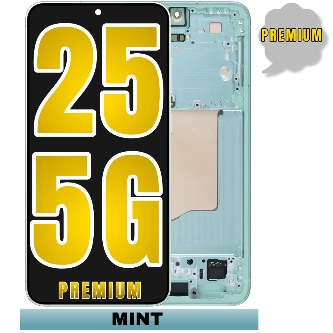 For Samsung Galaxy S25 5G OLED Screen Replacement With Frame / US & International Version (Premium) (Mint)
