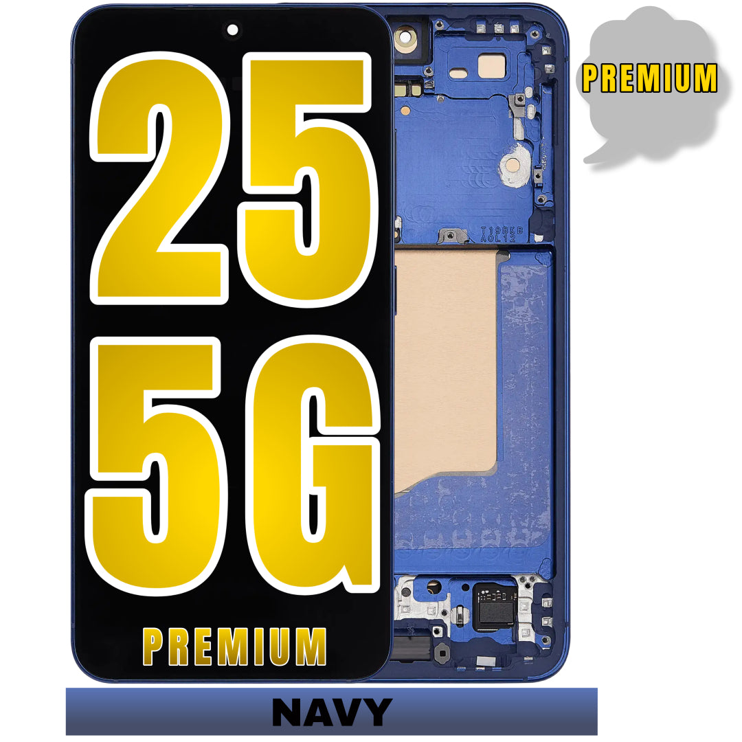 For Samsung Galaxy S25 5G OLED Screen Replacement With Frame / US & International Version (Premium) (Navy)