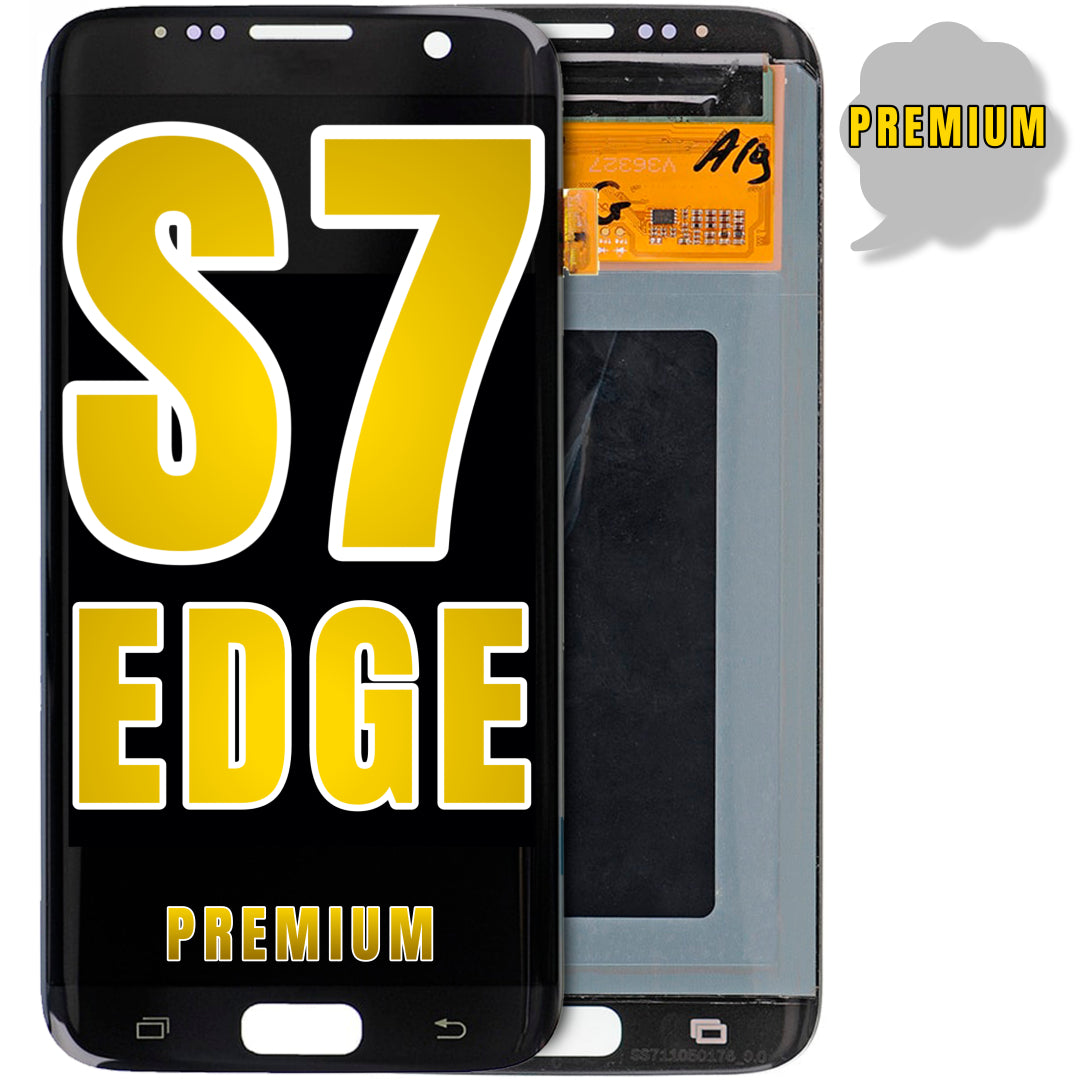 For Samsung Galaxy S7 Edge OLED Screen Replacement Without Frame (Premium) (Black Onyx)