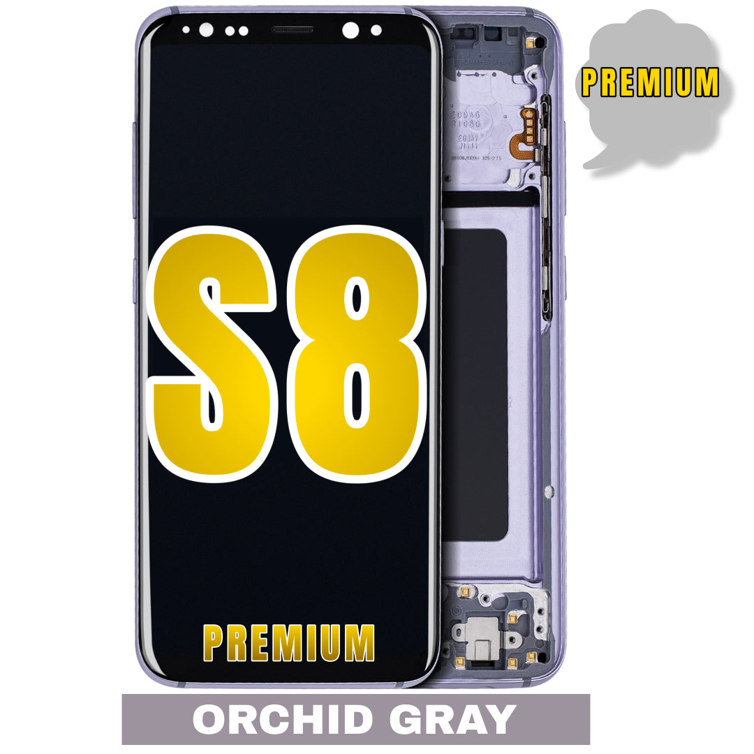 For Samsung Galaxy S8 OLED Screen Replacement With Frame (Premium) (Orchid Gray)