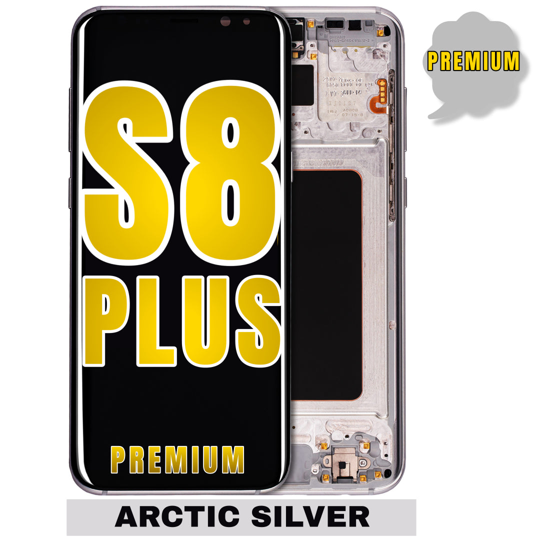 For Samsung Galaxy S8 Plus OLED Screen Replacement With Frame (Premium) (Arctic Silver)