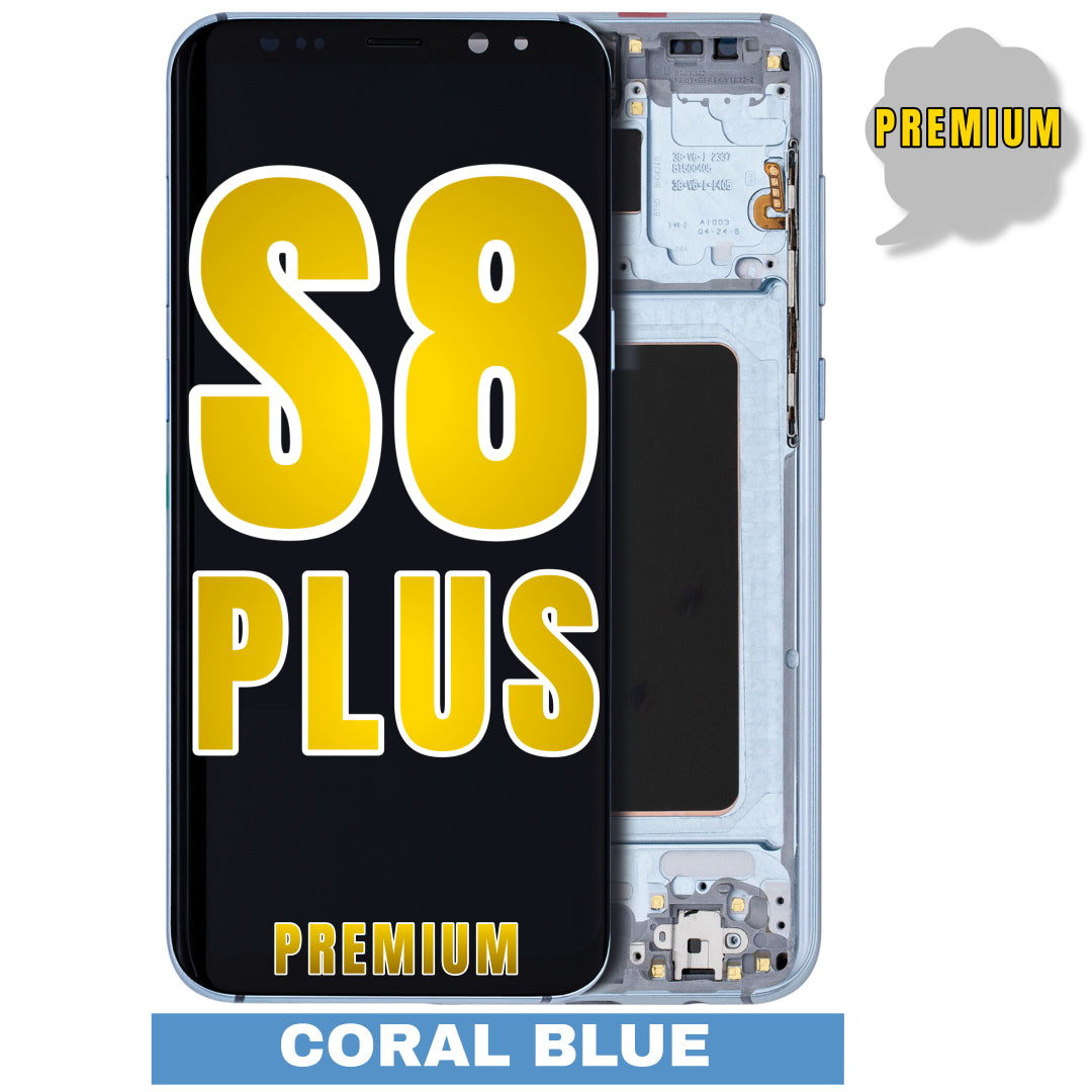 For Samsung Galaxy S8 Plus OLED Screen Replacement With Frame (Premium) (Coral Blue)
