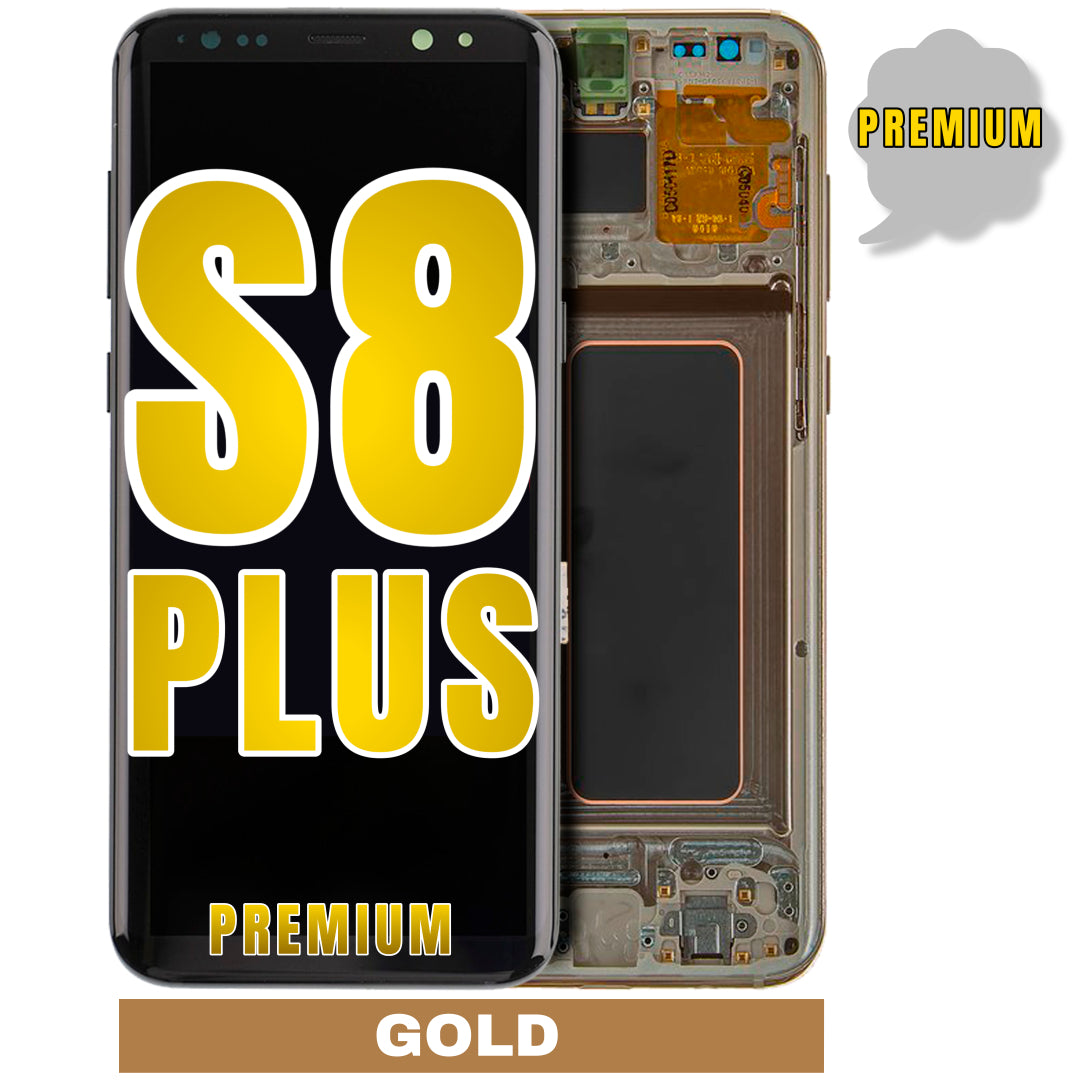 For Samsung Galaxy S8 Plus 5G OLED Screen Replacement With Frame (Premium) (Gold)