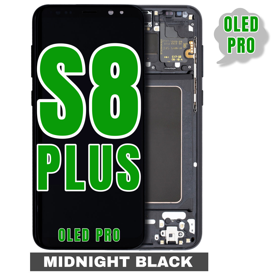 For Samsung Galaxy S8 Plus OLED Screen Replacement With Frame (Oled Pro) (Midnight Black)