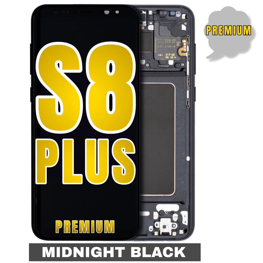For Samsung Galaxy S8 Plus OLED Screen Replacement With Frame (Premium) (Midnight Black)