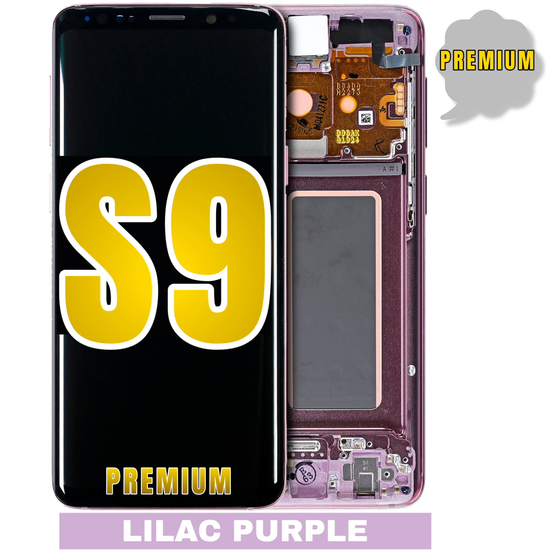 For Samsung Galaxy S9 OLED Screen Replacement With Frame (Premium) (Lilac Purple)
