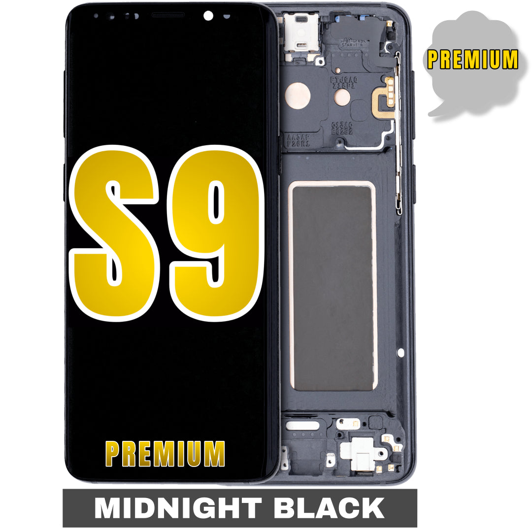 For Samsung Galaxy S9 OLED Screen Replacement With Frame (Premium) (Midnight Black)