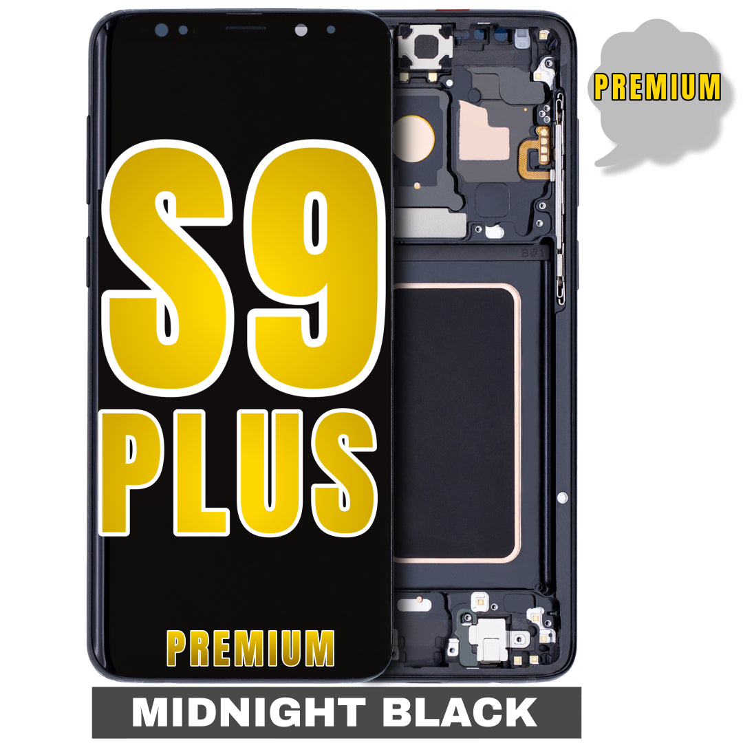 For Samsung Galaxy S9 Plus OLED Screen Replacement With Frame (Premium) (Midnight Black)