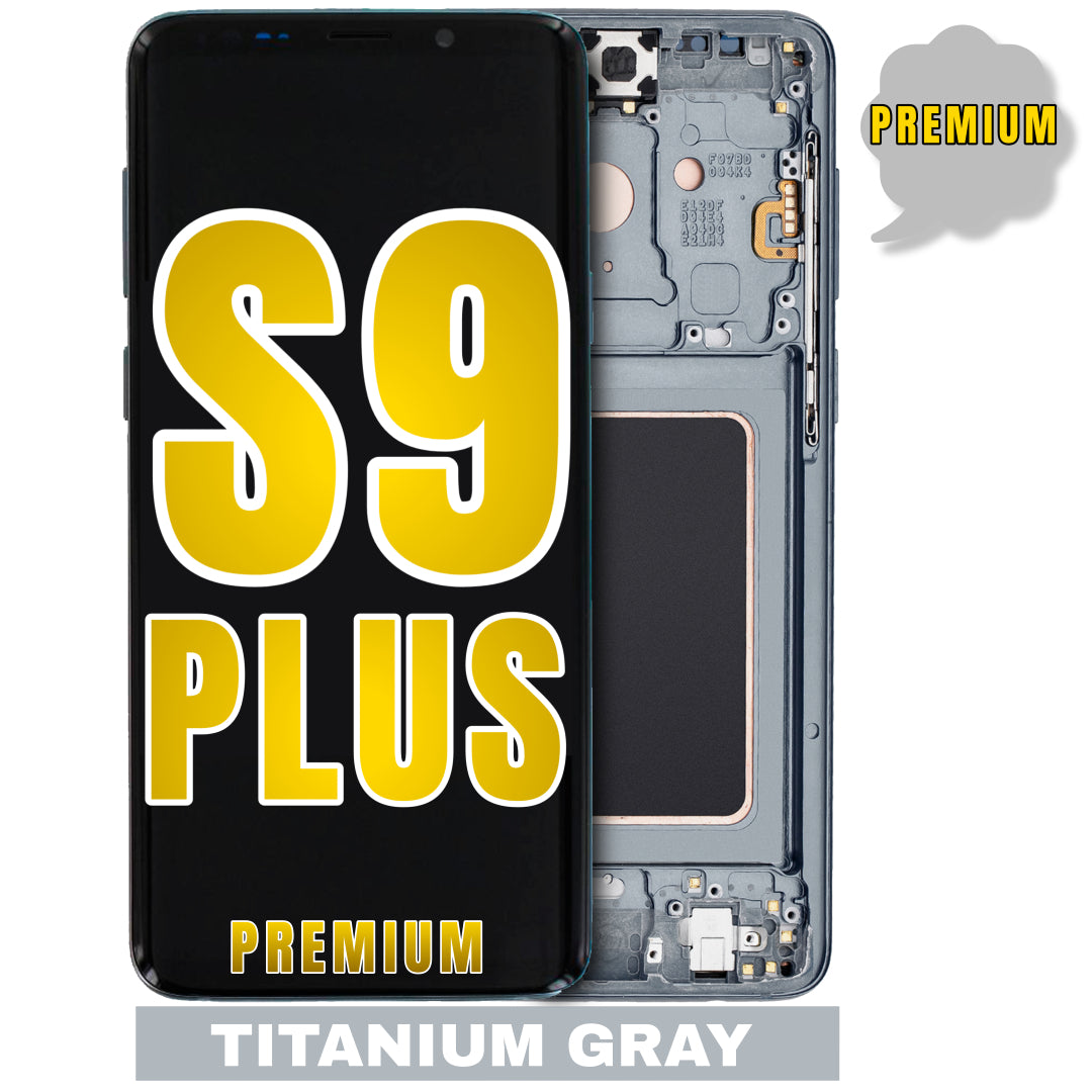 For Samsung Galaxy S9 Plus OLED Screen Replacement With Frame (Premium) (Titanium Gray)