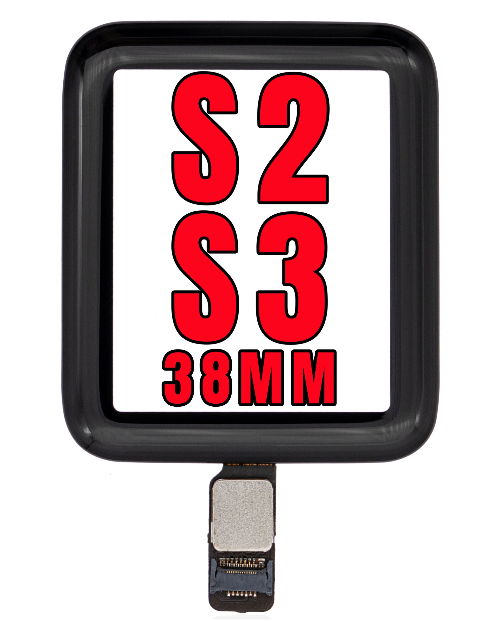 For Watch Series 2 / 3 (38MM) Digitizer Glass Replacement (Glass Separation Required)