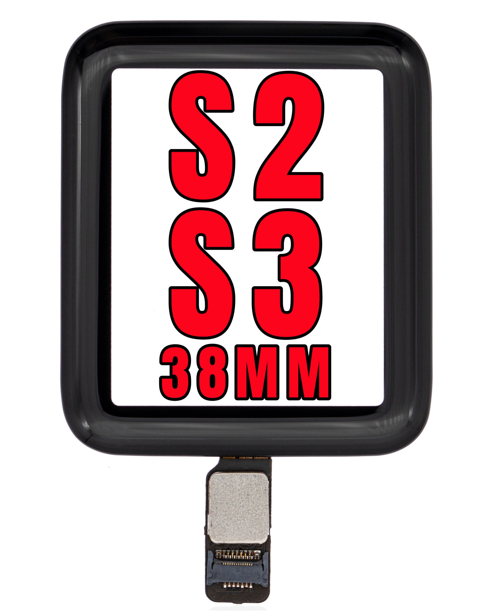 For Watch Series 2 / 3 (38MM) Digitizer Glass Replacement (Glass Separation Required)