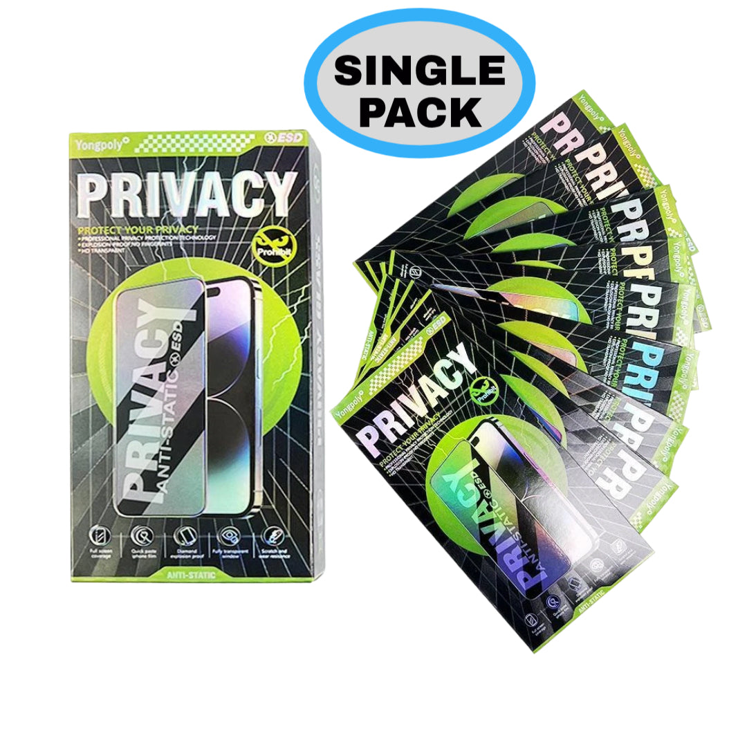 For iPhone Privacy Tempered Glass Protector (Single Pack / All Model)