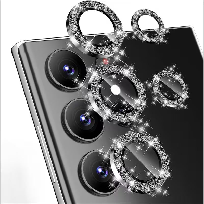 For Samsung Galaxy Diamond Ring Back Camera Lens Protector Tempered Glass (Single Pack / All Model)