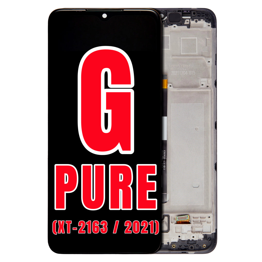 For Motorola Moto G Pure (XT-2163 / 2021) LCD Replacement with frame (All Colors)