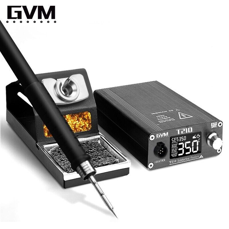 GVM T210 Digital Display Adjustable Temperature 75W SMD BGA Soldering Station With K Tip