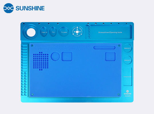 SUNSHINE SS-004N Multifunctional Heat Resisting Work Table Pad (Blue)