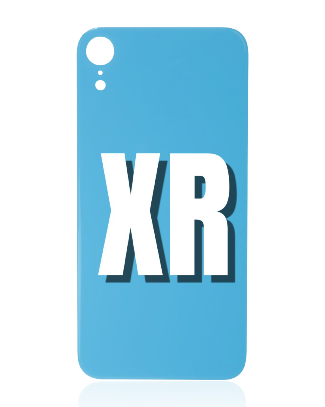 For iPhone XR Bigger Camera Hole Back Glass Replacement (All Color)