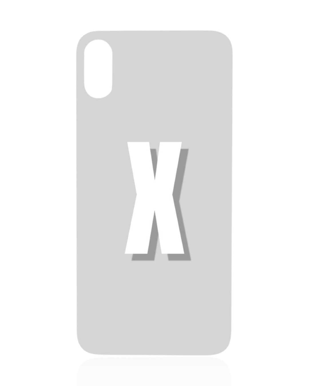 For iPhone X Bigger Camera Hole Back Glass Replacement (All Color)