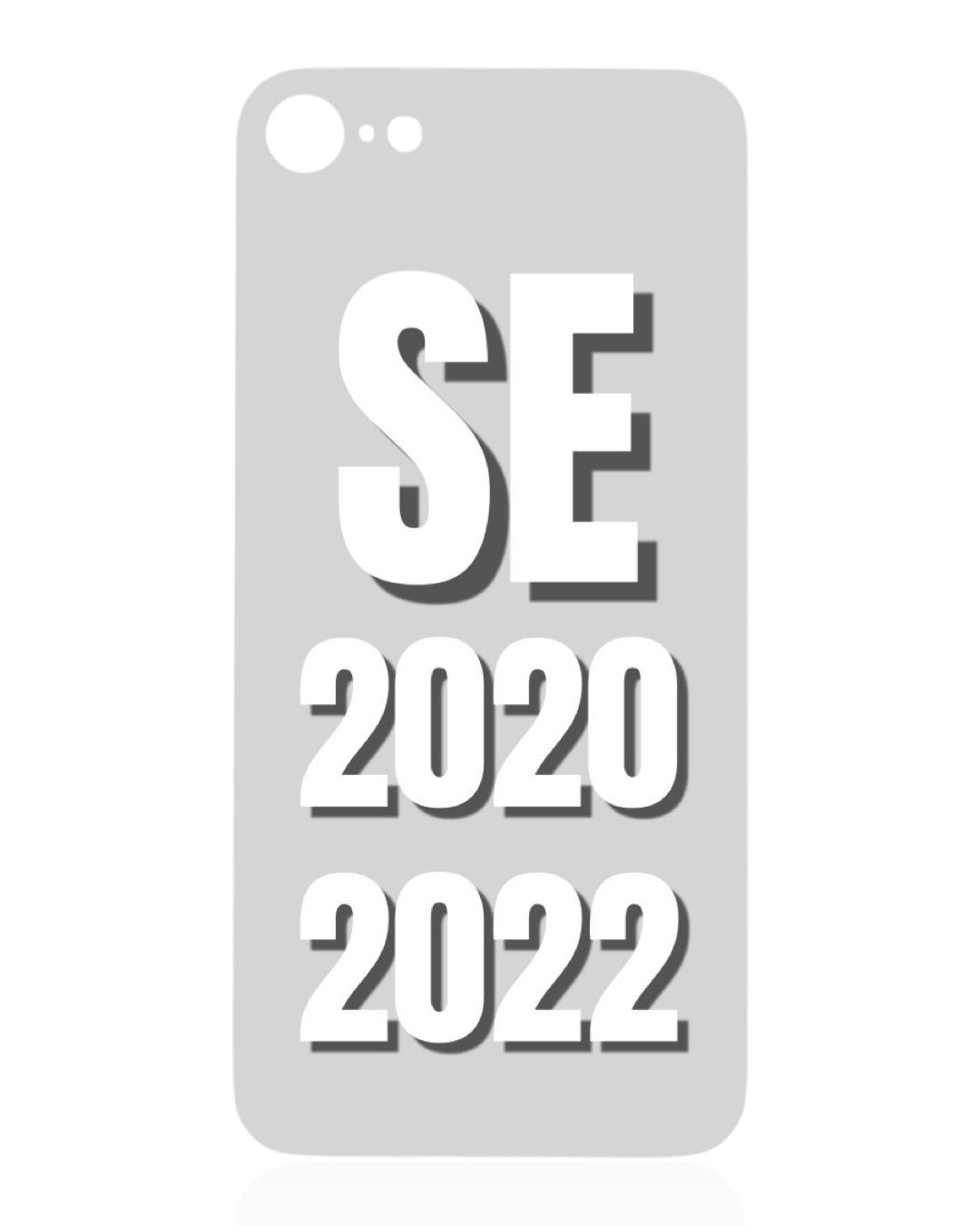 For iPhone SE 2020 / SE 2022 Bigger Camera Hole Back Glass Replacement (All Colors)