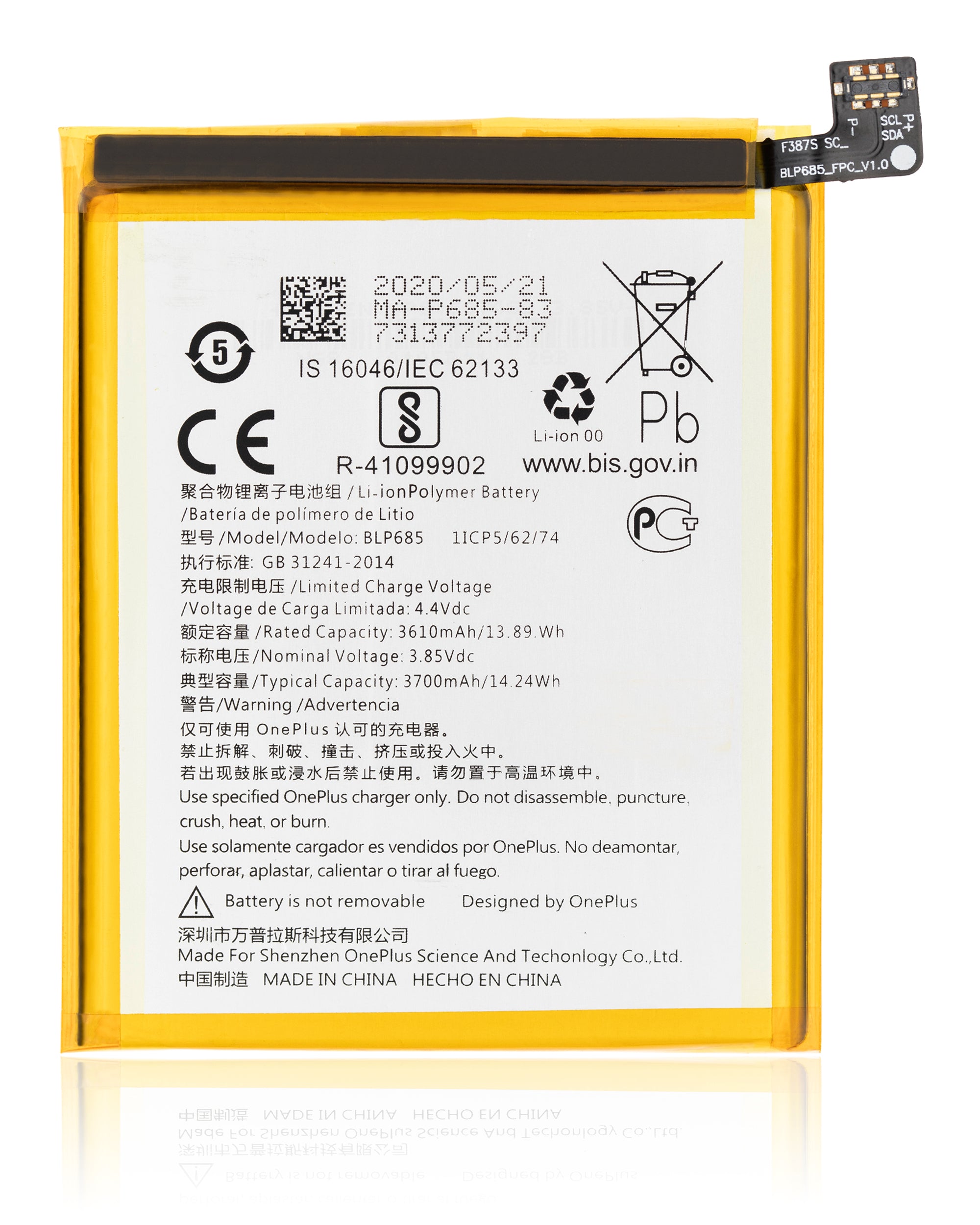 For OnePlus 6T / 7 Battery Replacement (BLP685)