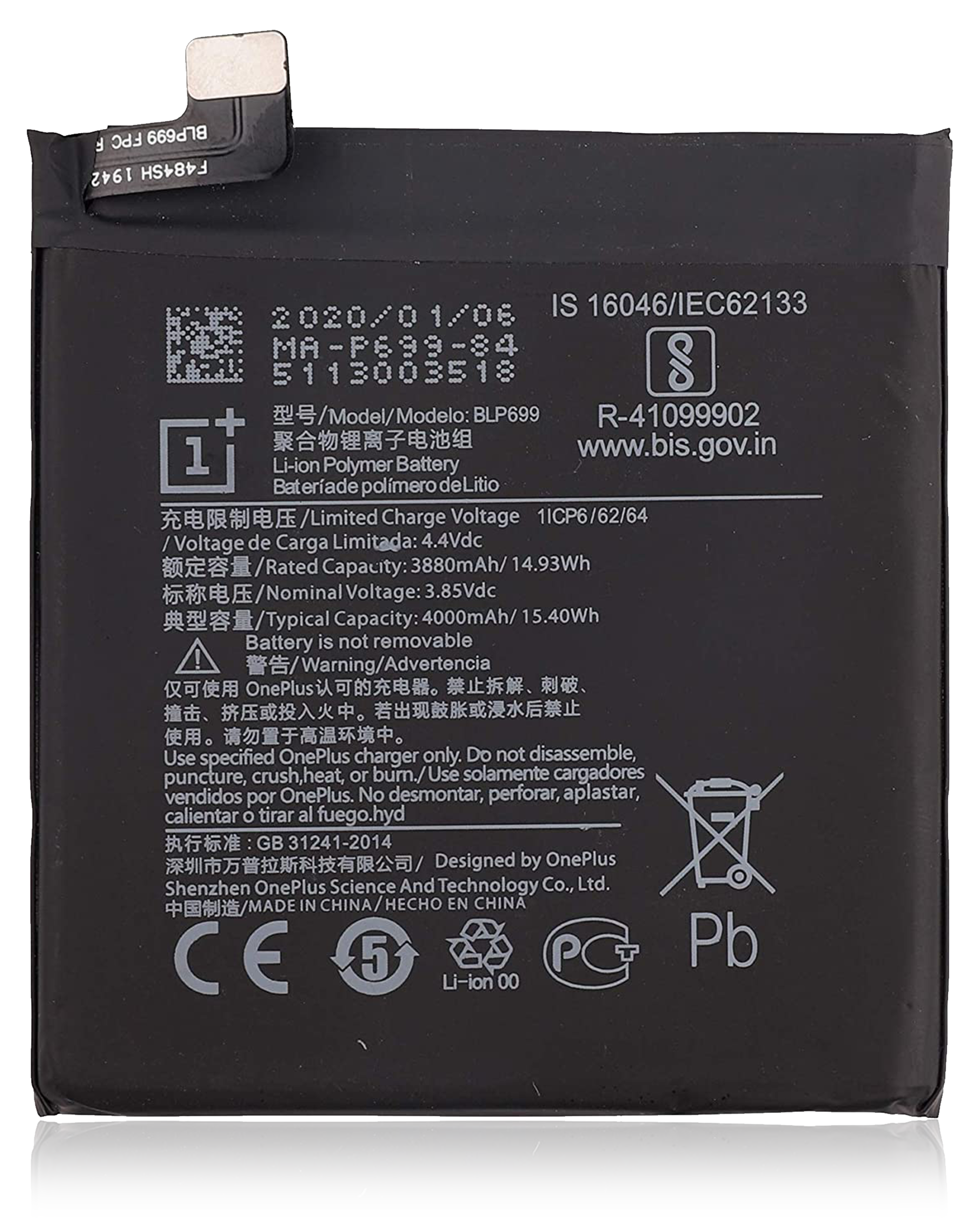 For OnePlus 7 Pro Battery Replacement (BLP699)