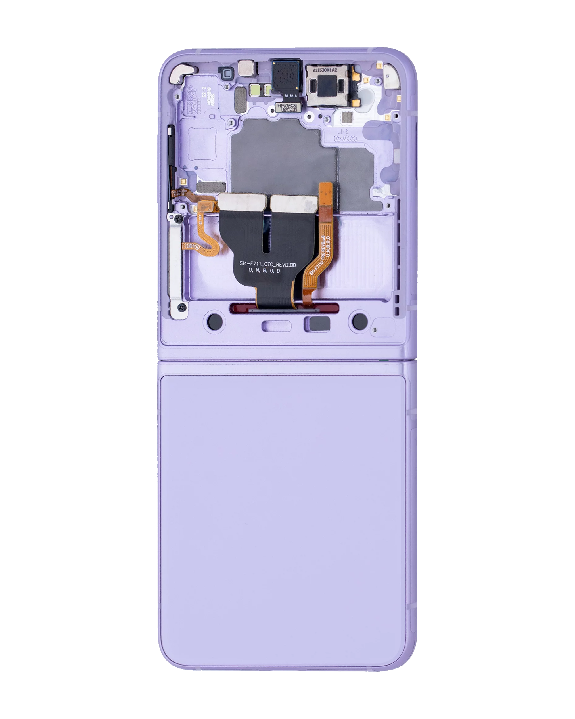 For Samsung Galaxy Z Flip 3 5G OLED Inner Screen Replacement With Frame / US & International Version (Premium) (Lavender)