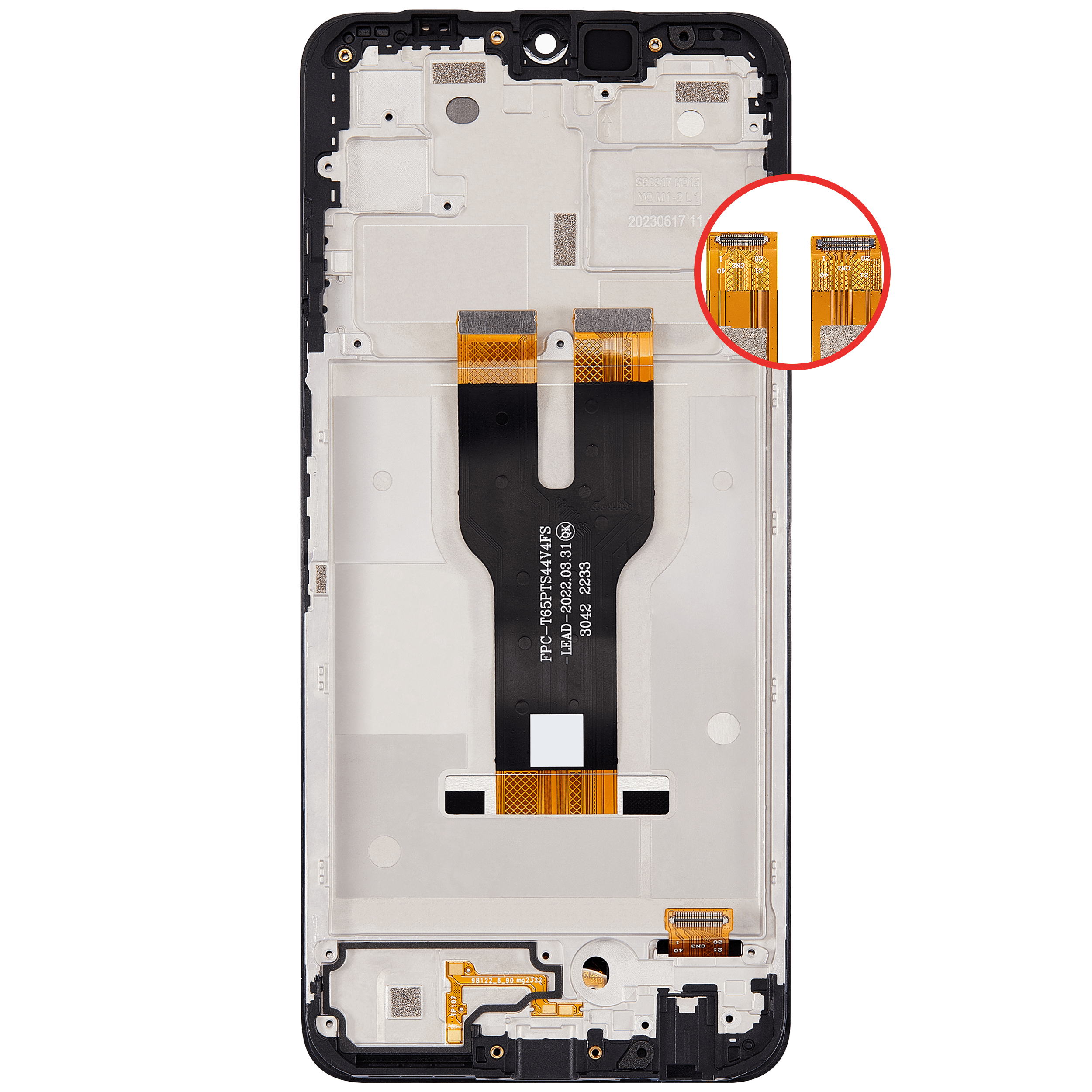 For T-Mobile Revvl 6X 5G LCD Screen Replacement With Frame (All Colors)