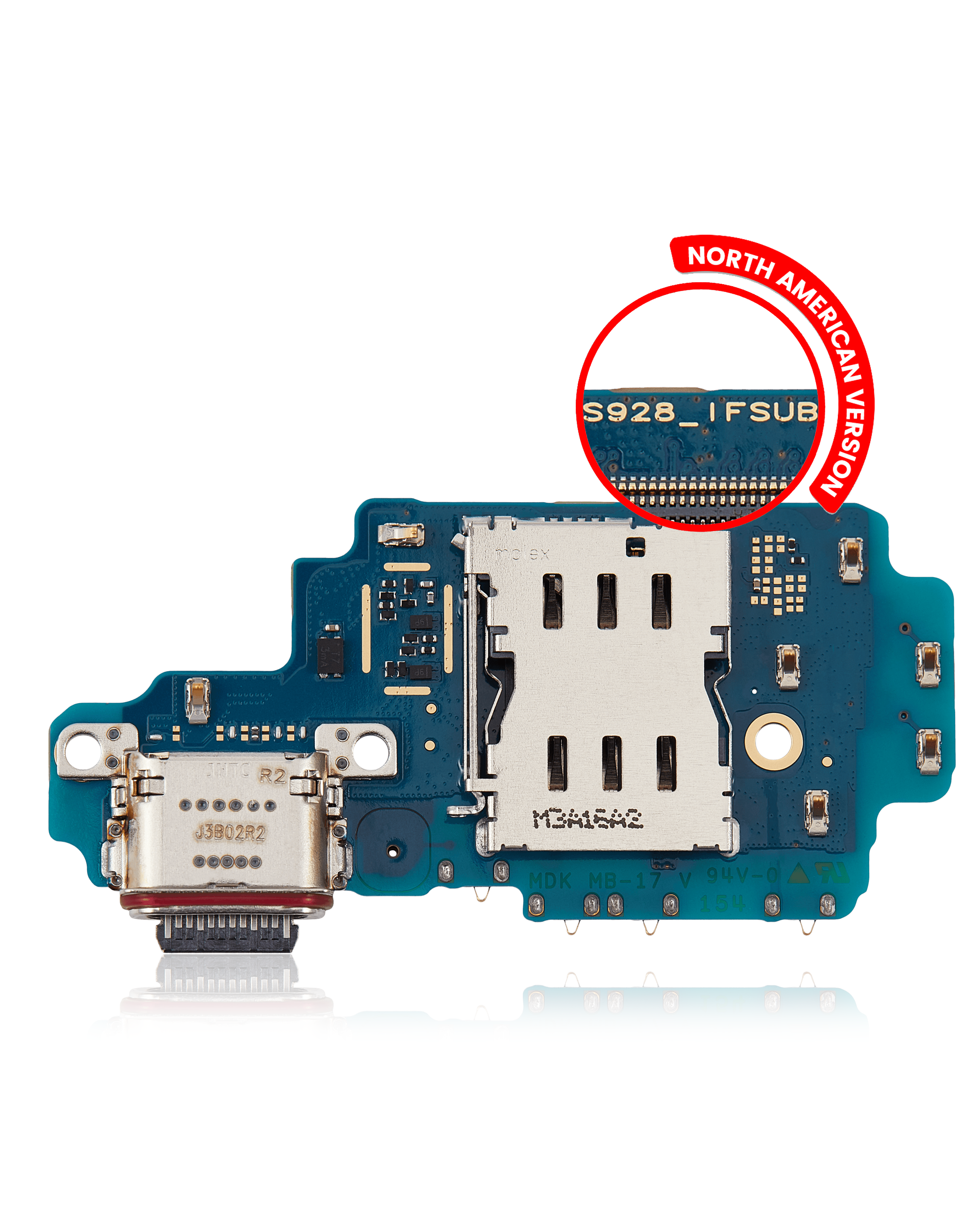 For Samsung Galaxy S24 Ultra 5G (S928U) Charging Port With Sim Card Reader (US Version)