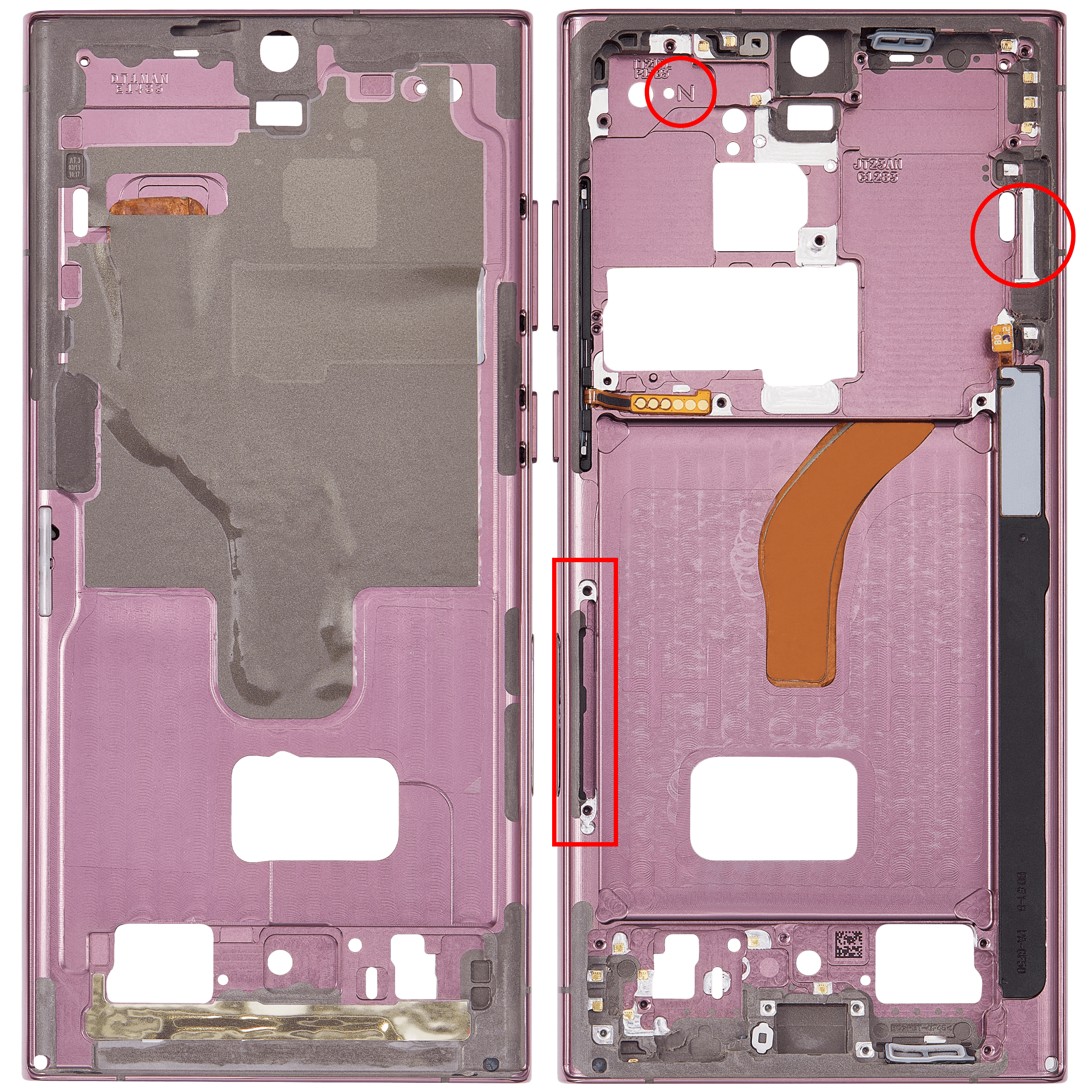 For Samsung Galaxy S22 Ultra 5G Mid-Frame Housing US Version (All Colors)