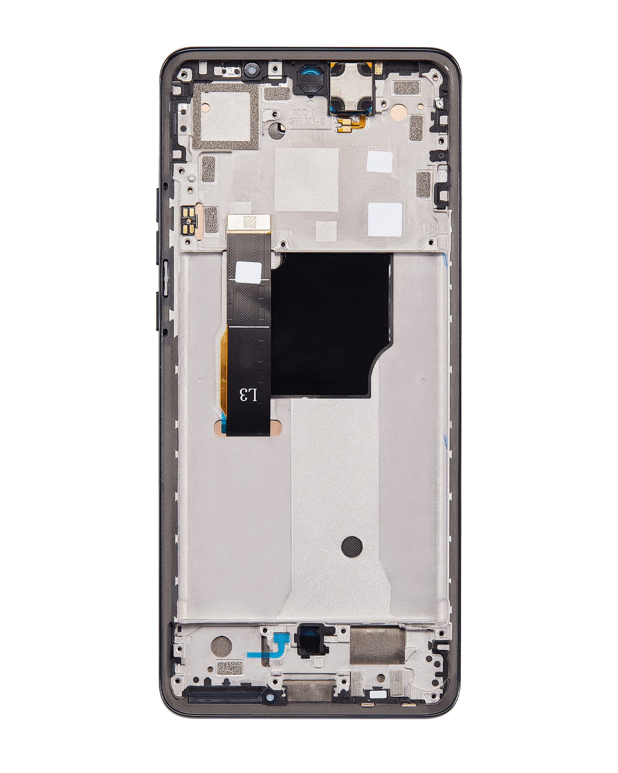 For Moto Edge 40 Neo (XT-2307-1 / 2023) OLED Screen Replacement With Frame (Premium) (Black)