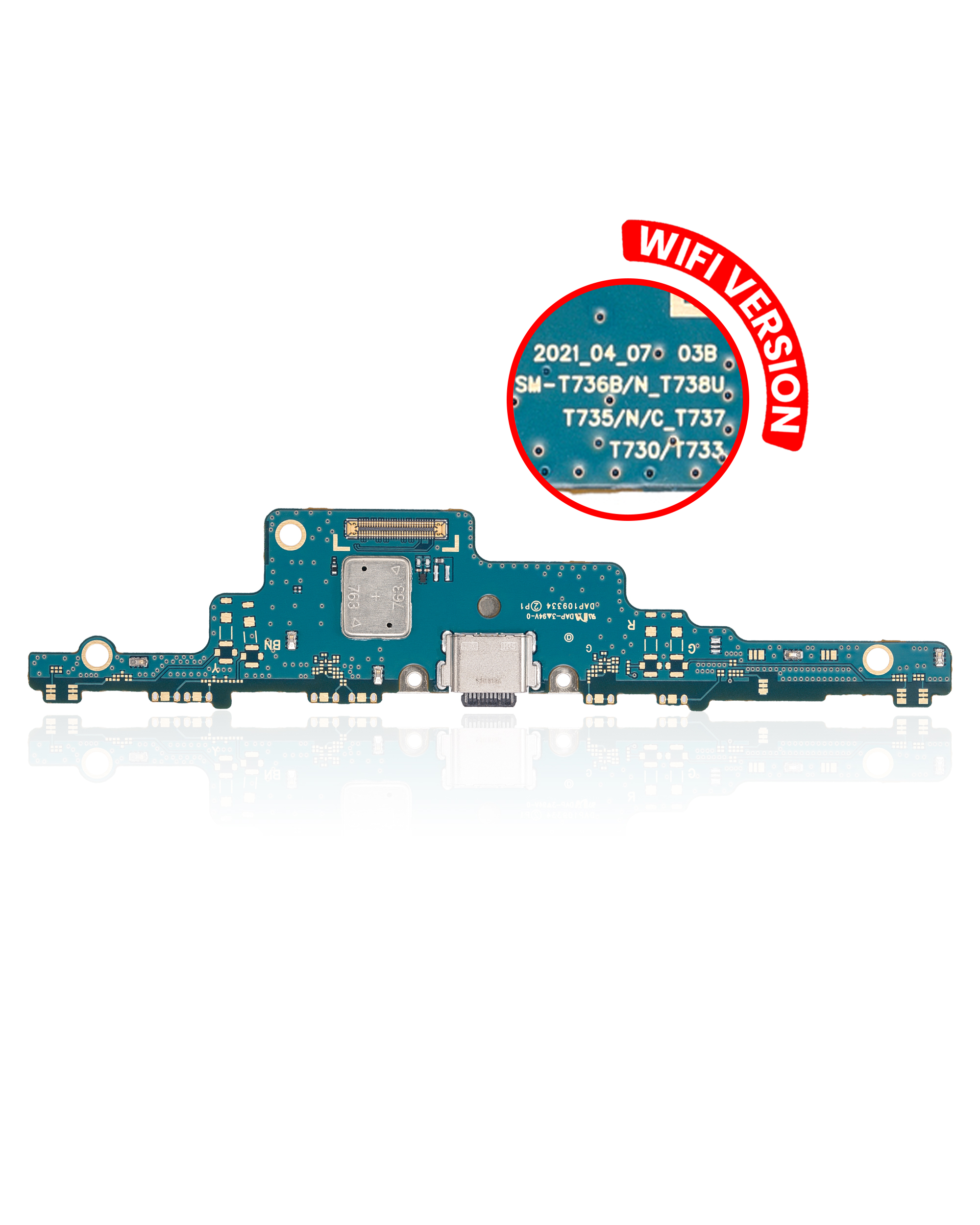 For Galaxy Tab S7 FE 12.4" (T730-T733 / 2021) Charging Port Board Replacement (Wifi Version)