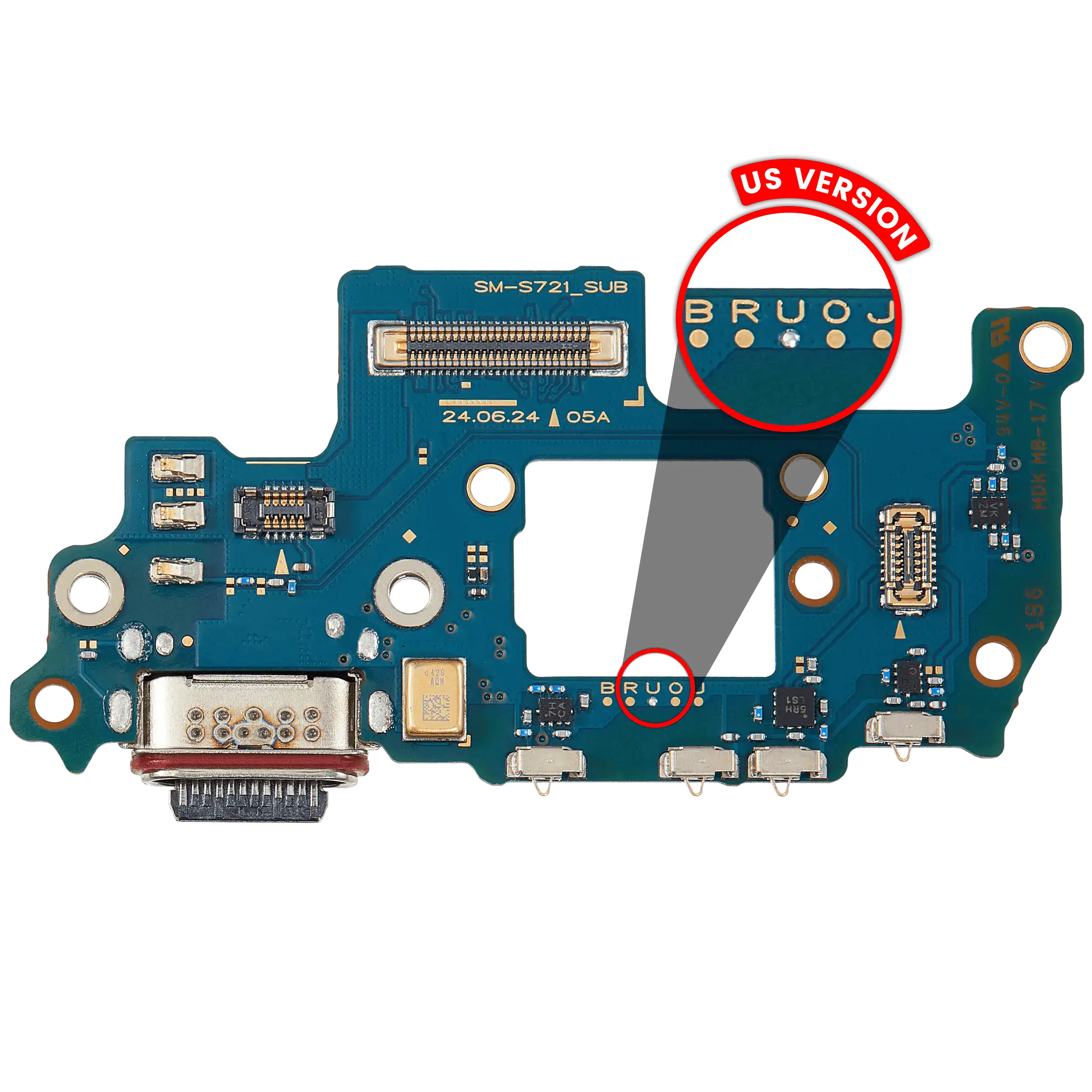 For Samsung Galaxy S24 FE 5G Charging Port Replacement (US Version)