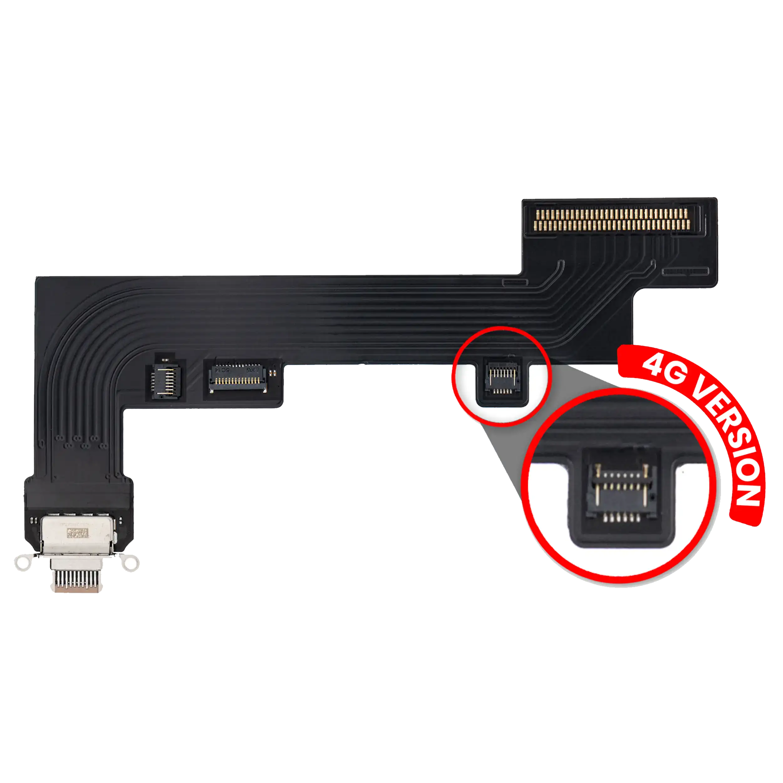 For iPad Air 4 (2020) / iPad Air 5 (2022) Charging Port Flex Cable Replacement / 4G Version (Aftermarket Pro) (All Color)