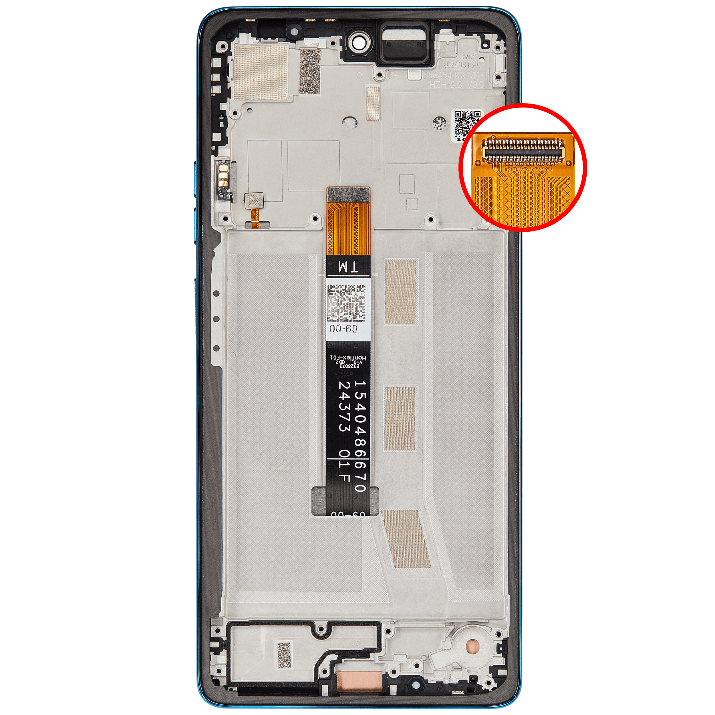 For Moto G75 5G (XT-2437 / 2024) LCD Screen Replacement With Frame (Premium) (Aqua Blue)