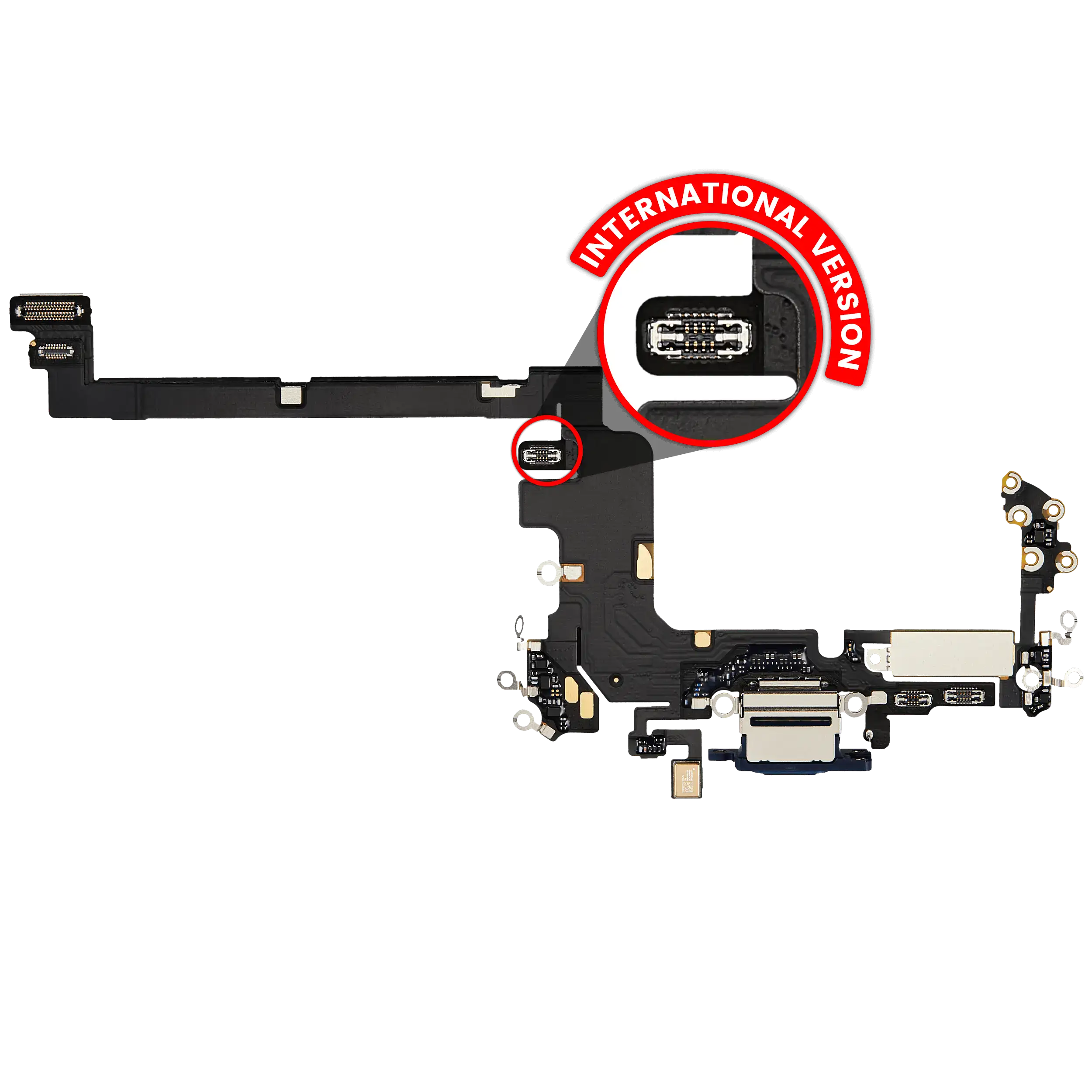 For iPhone 17 Pro Charging Port Flex Replacement / International Version (Premium) (All Colors)