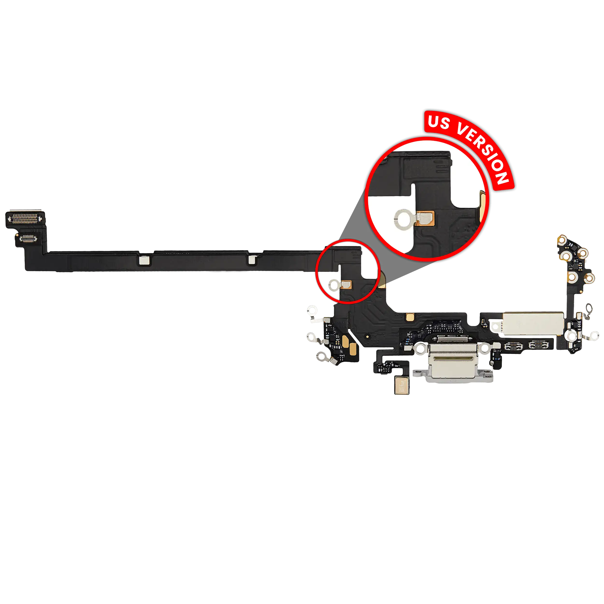 For iPhone 17 Pro Charging Port Flex Replacement / US Version (Premium) (All Colors)