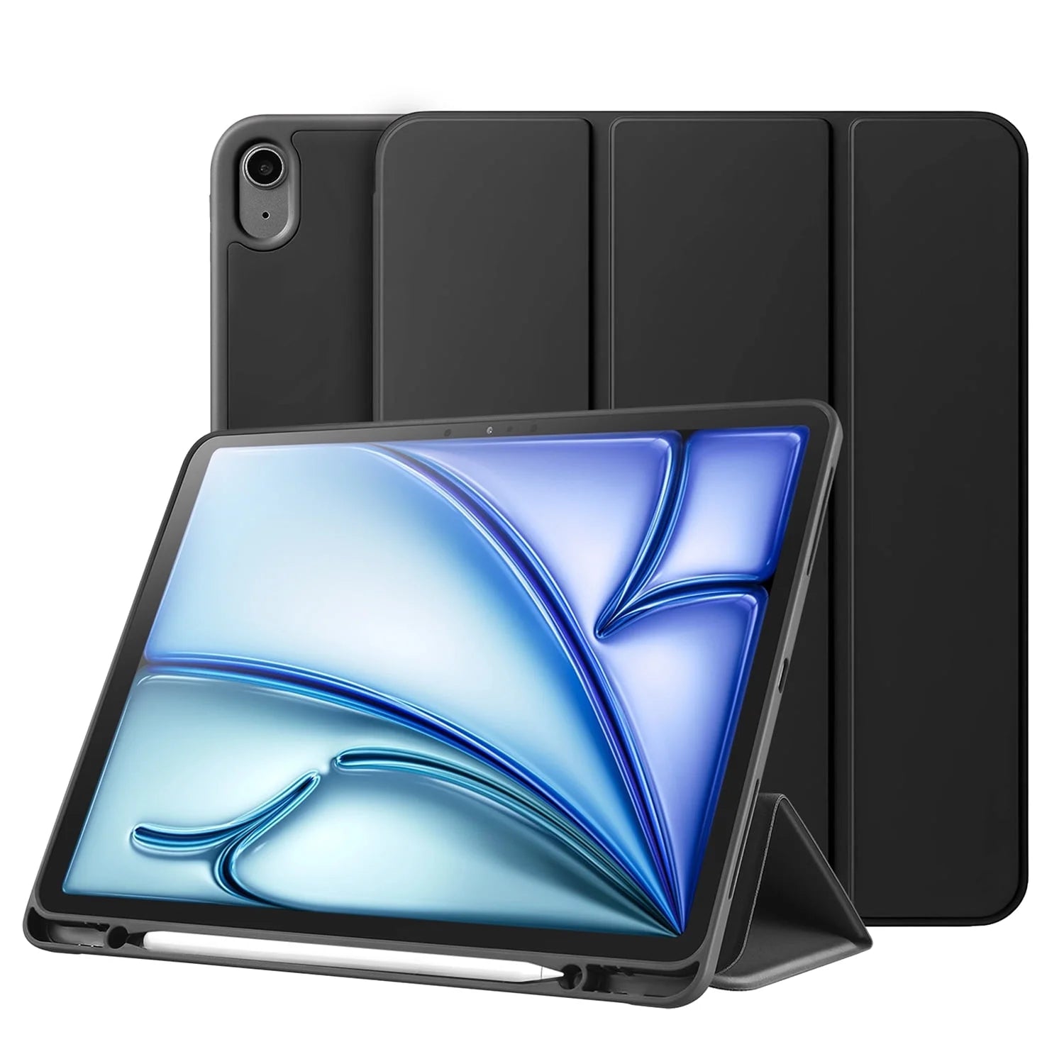 For iPad Mini 6 / Mini 7 Slime Trifold Stand Protective Case Cover With Pencil Holder (All Colors)