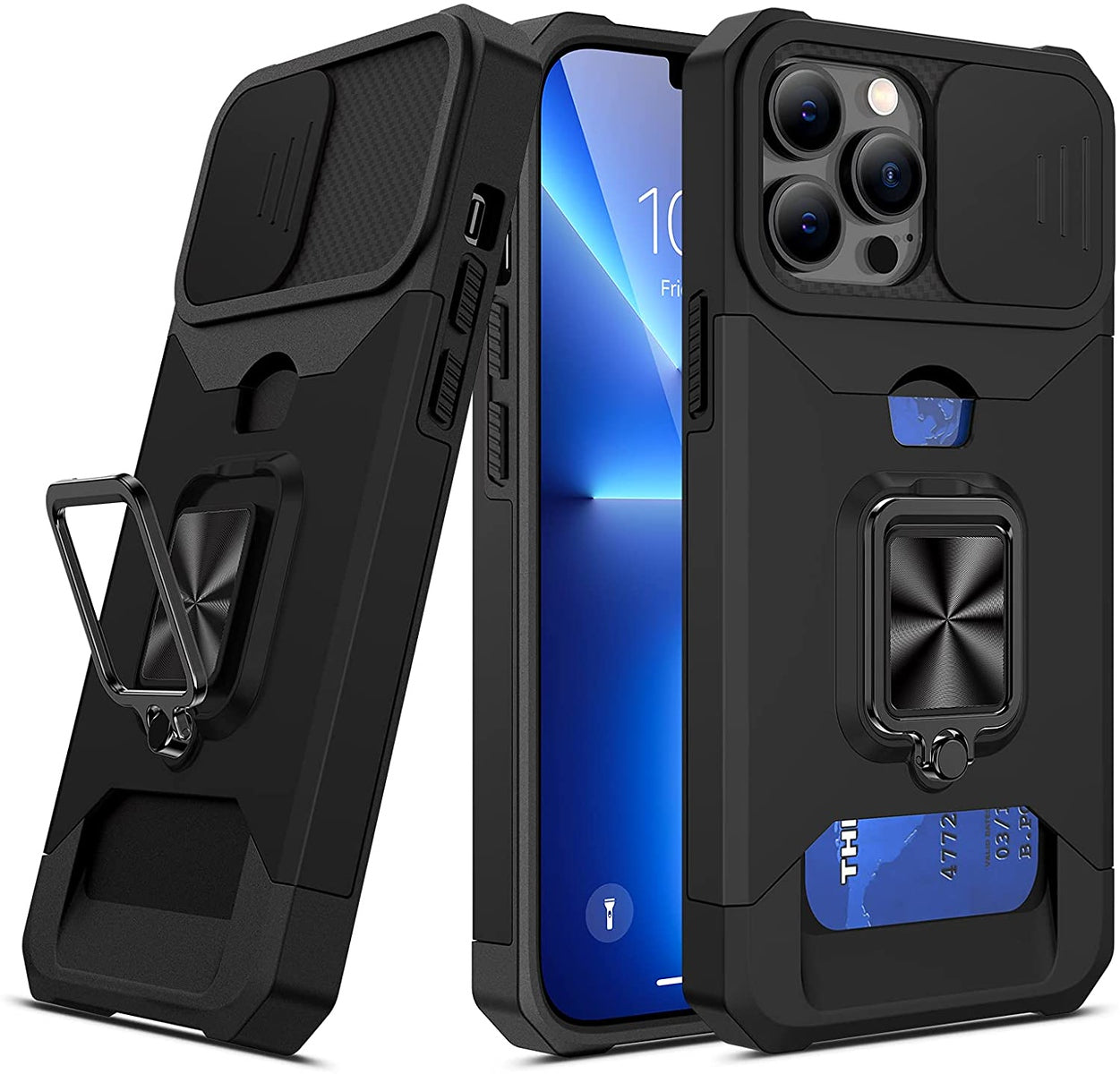 For iPhone Shockproof Case With Camera Cover