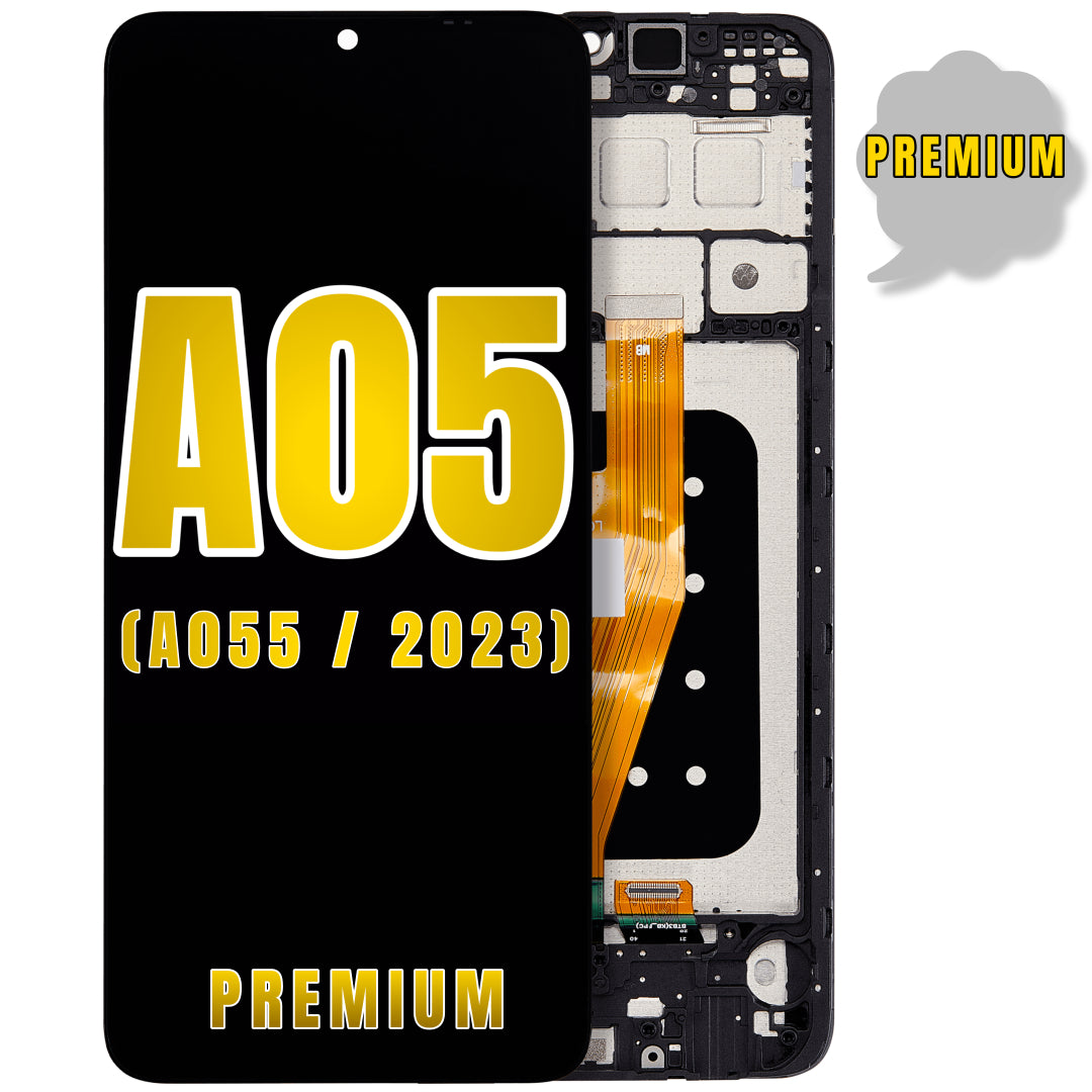 For Samsung Galaxy A05 (A055 / 2023) LCD Screen Replacement With Frame (Premium) (All Colors)