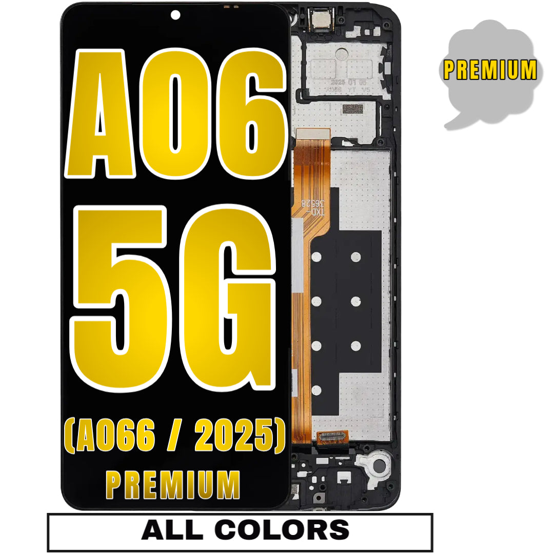 For Samsung Galaxy A06 5G (A066 / 2025) LCD Screen Replacement With Frame (All Colors)